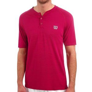 Wilson Men's Pink Competition Seamless Henley XL